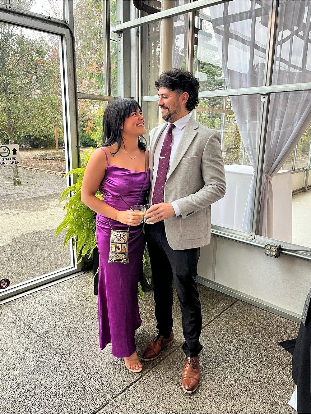 Purple Satin Maxi Dress